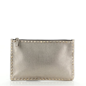 Valentino Rockstud Pouch Leather Large
