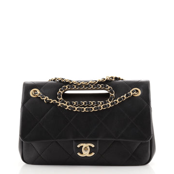 Chanel A Real Catch Flap Bag Quilted Lambskin Medium
