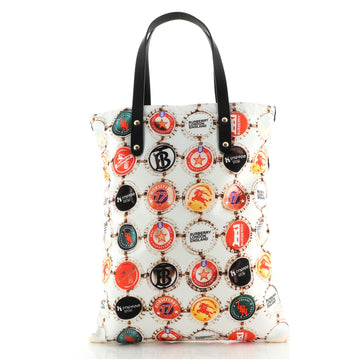 Burberry Flat Tote Printed Nylon Large