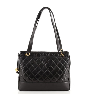 Chanel Vintage Slit Pocket Shoulder Bag Quilted Lambskin Medium