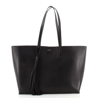 Saint Laurent Shopper Tote Perforated Leather Large