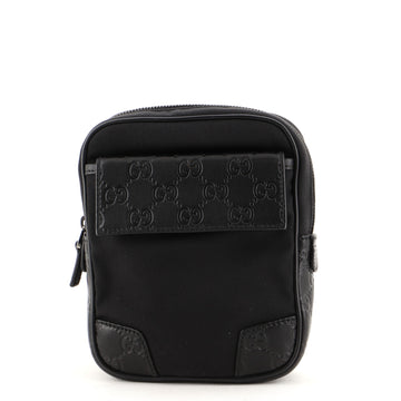 Gucci Front Pocket Waist Bag Nylon with Guccissima Leather