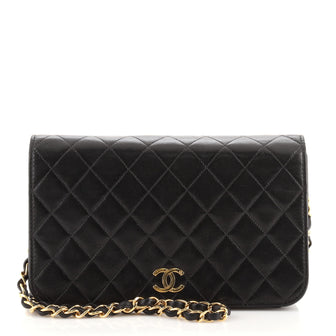 Chanel Vintage Full Flap Bag Quilted Lambskin Medium