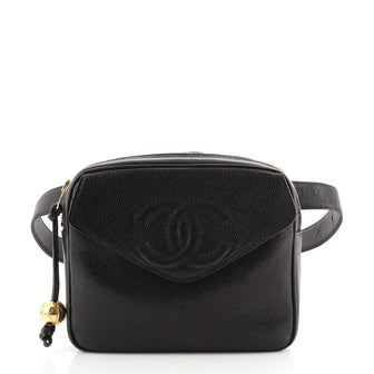 Chanel Vintage CC Flap Waist Bag Caviar Medium