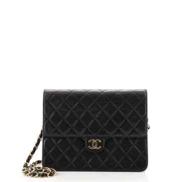 Chanel Vintage Clutch with Chain Quilted Leather Small