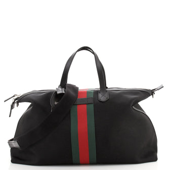 Gucci Web Weekender Bag Techno Canvas Large