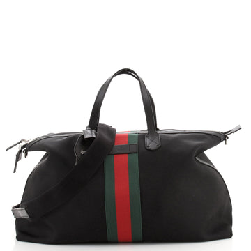 Gucci Web Weekender Bag Techno Canvas Large
