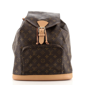 Louis Vuitton Vintage Montsouris Backpack Monogram Canvas GM