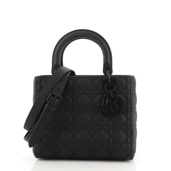 Christian Dior Ultra Matte Lady Dior Bag Cannage Quilt Calfskin Medium