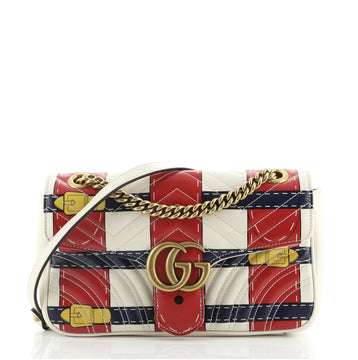 Gucci GG Marmont Flap Bag Trompe L'Oeil Matelasse Leather Small