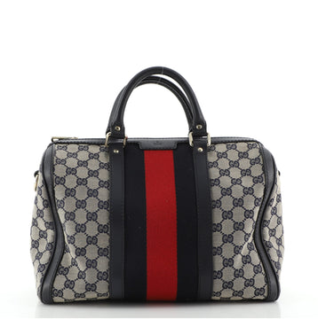 Gucci Vintage Web Boston Bag GG Canvas Medium