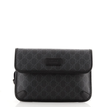 Gucci Web Flap Belt Bag GG Coated Canvas