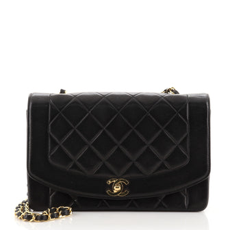Chanel Vintage Diana Flap Bag Quilted Lambskin Medium