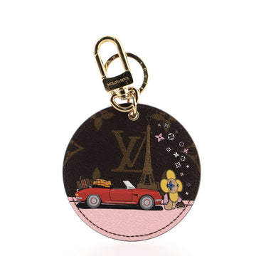 Louis Vuitton Round Illustre Keychain Limited Edition Vivienne Xmas Monogram Canvas