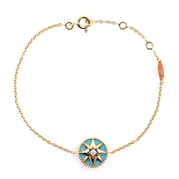 Christian Dior Rose des Vents Bracelet 18K Yellow Gold with Diamond and Turquoise