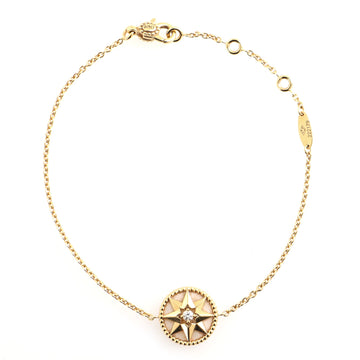Christian Dior Rose des Vents Bracelet 18K Yellow Gold with Diamond and Mother of Pearl
