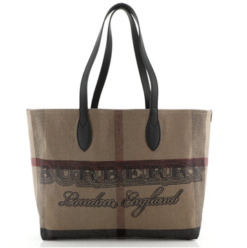 Burberry Doodle Reversible Tote Printed Canvas Large