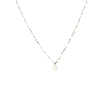 Tiffany & Co. Solitaire Pendant Necklace Platinum with RBC Diamond .12CT