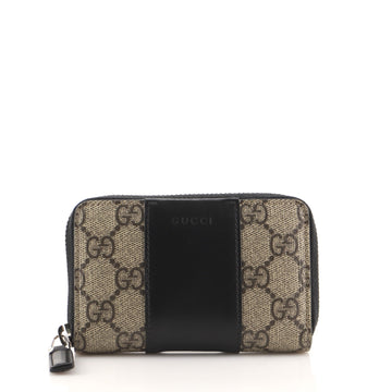 Gucci Zip Around Card Case GG Coated Canvas and Leather