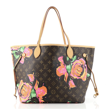 Louis Vuitton Neverfull Tote Limited Edition Monogram Roses MM