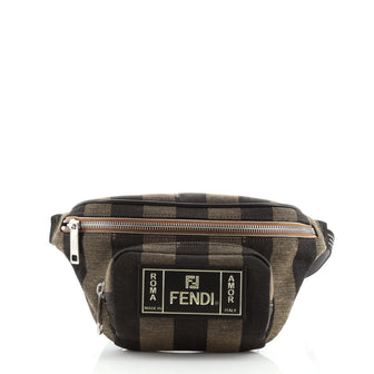 Fendi Pequin Front Pocket Waist Bag Canvas