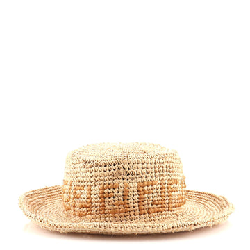 Fendi FF Panama Bucket Hat Raffia