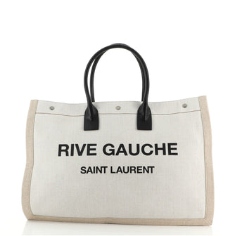 Saint Laurent Rive Gauche Shopper Tote Canvas Large