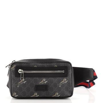 Gucci Soft Zip Belt Bag Printed GG Coated Canvas Small