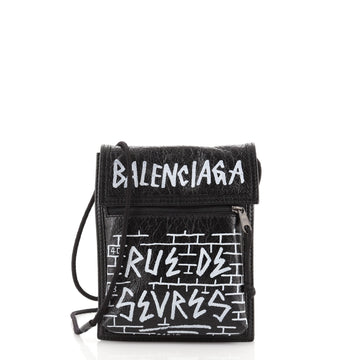 Balenciaga Graffiti Explorer Strap Pouch Leather Mini