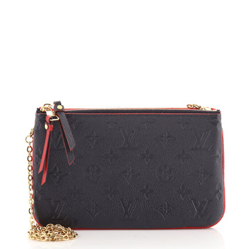 Louis Vuitton Double Zip Pochette Monogram Empreinte Leather