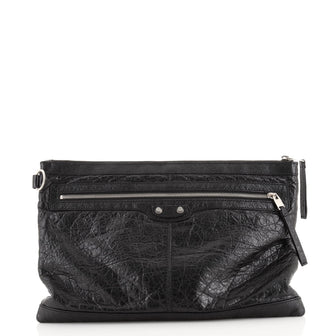 Balenciaga Classic City Clip Pouch Leather Large