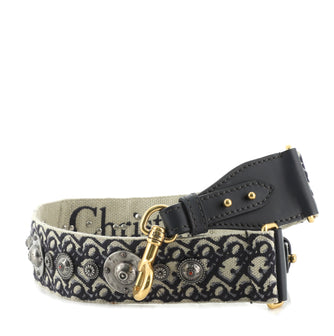 Christian Dior Shoulder Strap Embellished Oblique Canvas