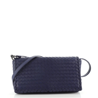 Bottega Veneta Convertible Flap Crossbody Bag Intrecciato Nappa Small
