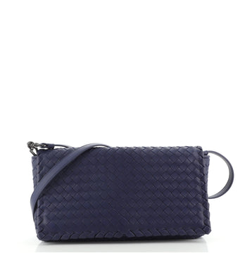 Bottega Veneta Convertible Flap Crossbody Bag Intrecciato Nappa Small