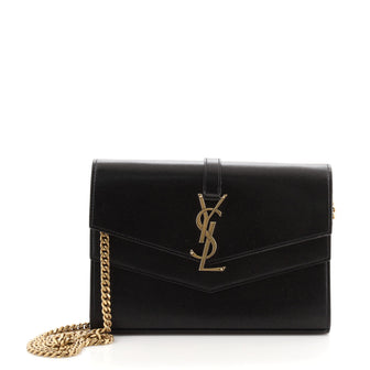 Saint Laurent Sulpice Chain Wallet Leather