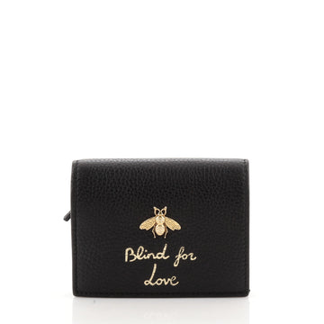 Gucci Animalier Flap Card Case Leather