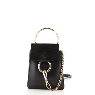 Chloe Faye Bracelet Crossbody Bag Leather and Suede Mini