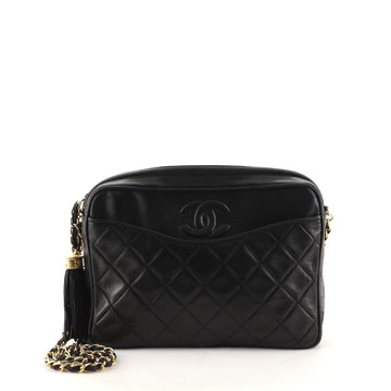 Chanel Vintage Front Pocket Camera Bag Quilted Lambskin Medium