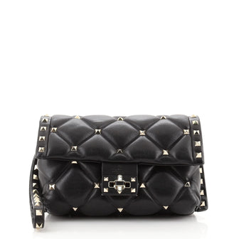 Valentino Candystud Wristlet Clutch Leather