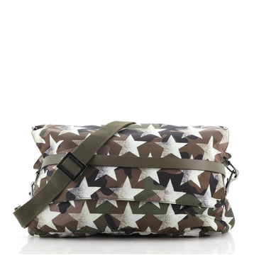 Valentino Camustars Messenger Printed Camo Nylon Medium