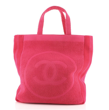 Chanel CC Beach Tote Terry Cloth Tall