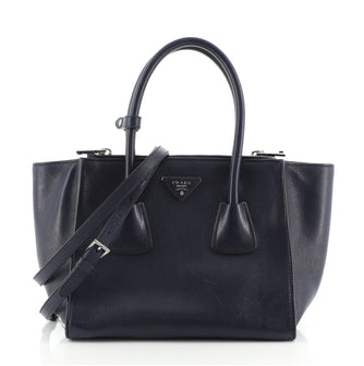Prada Twin Pocket Tote Glace Calf Small