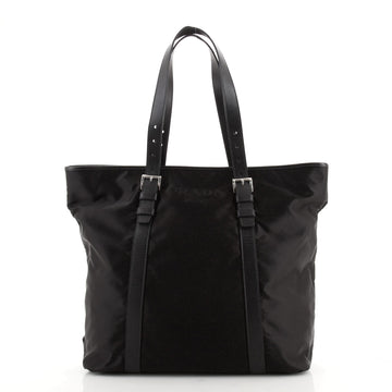 Prada Logo Belted Tote Nylon Large