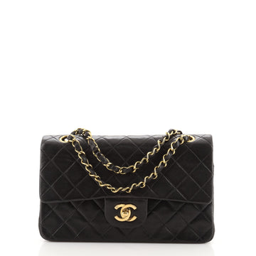 Chanel Vintage Classic Double Flap Bag Quilted Lambskin Small