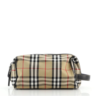 Burberry Cosmetic Pouch Vintage Check Canvas