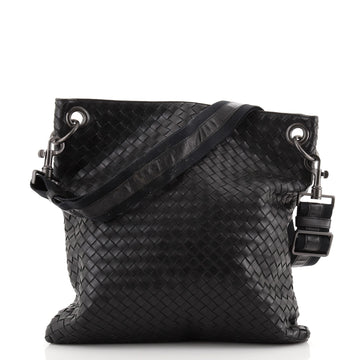 Bottega Veneta Flat Messenger Bag Intrecciato Nappa Medium