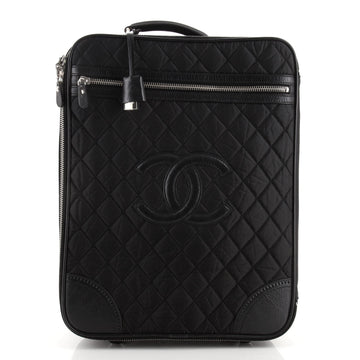 Chanel Vintage CC Rolling Trolley Quilted Nylon Medium