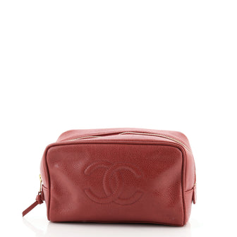 Chanel Vintage Timeless Cosmetic Pouch Caviar Medium