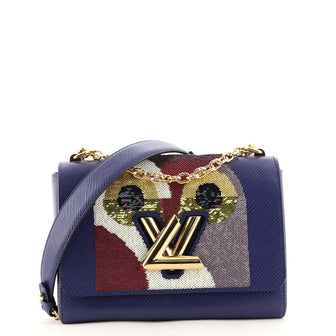 Louis Vuitton Twist Handbag Bird Motif Epi Leather MM