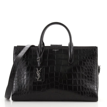 Saint Laurent Jane Tote Crocodile Embossed Leather Large